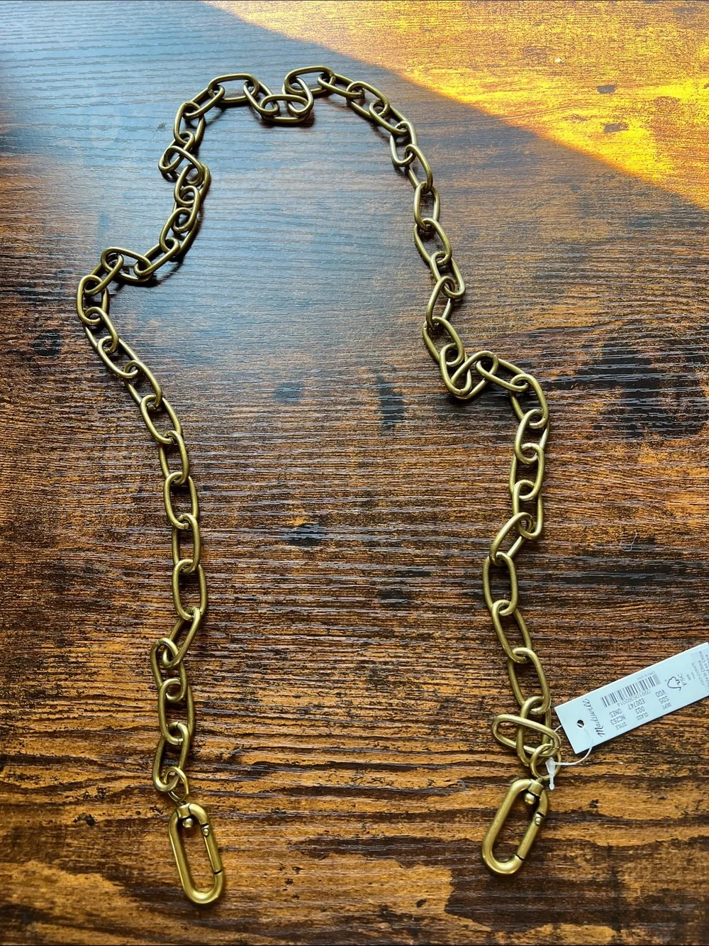 Madewell Brass-Tone Link Bag Chain